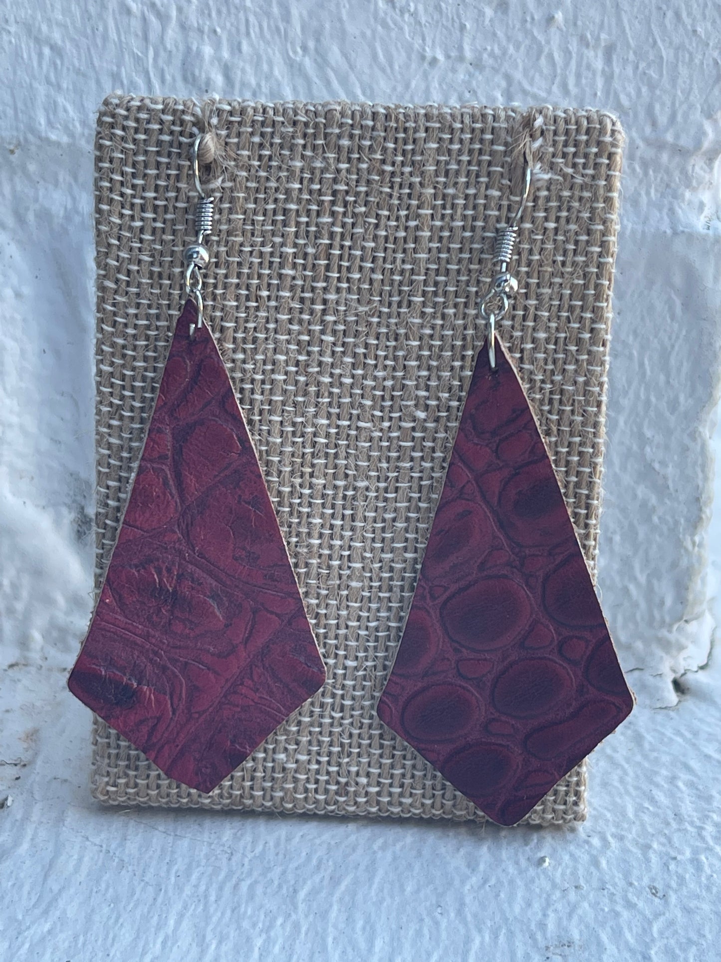 Triangle Leather Earring