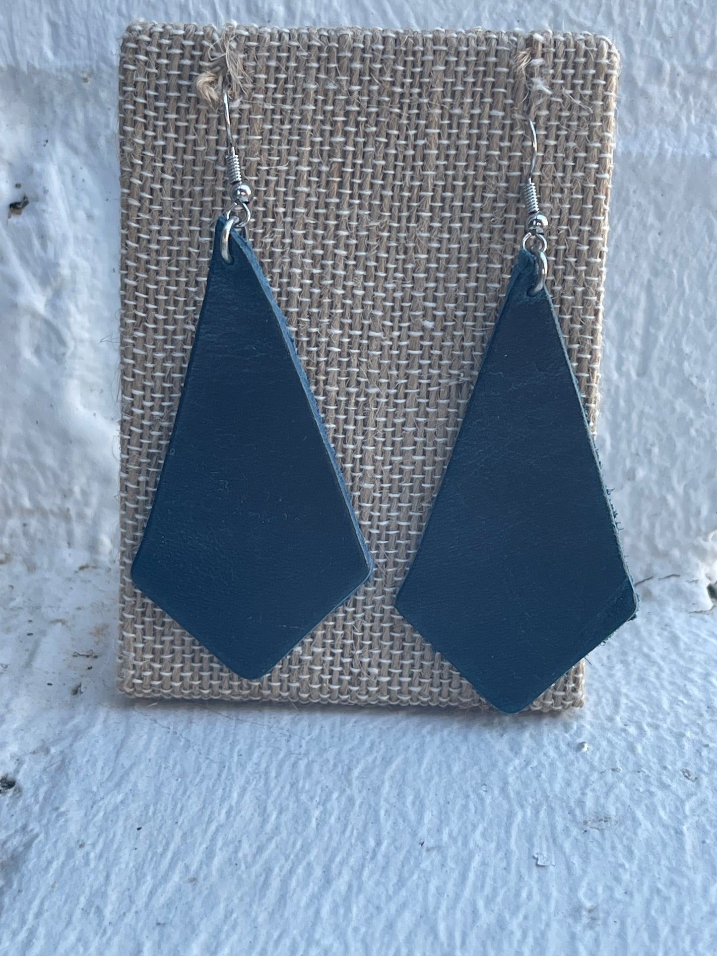 Triangle Leather Earring