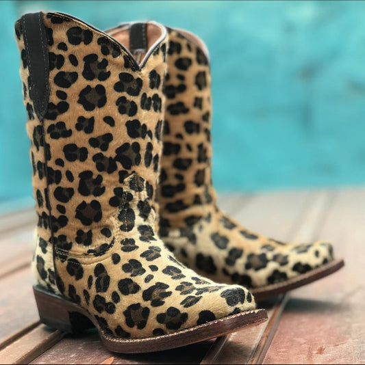 Girl's Sparkle Leopard Boots