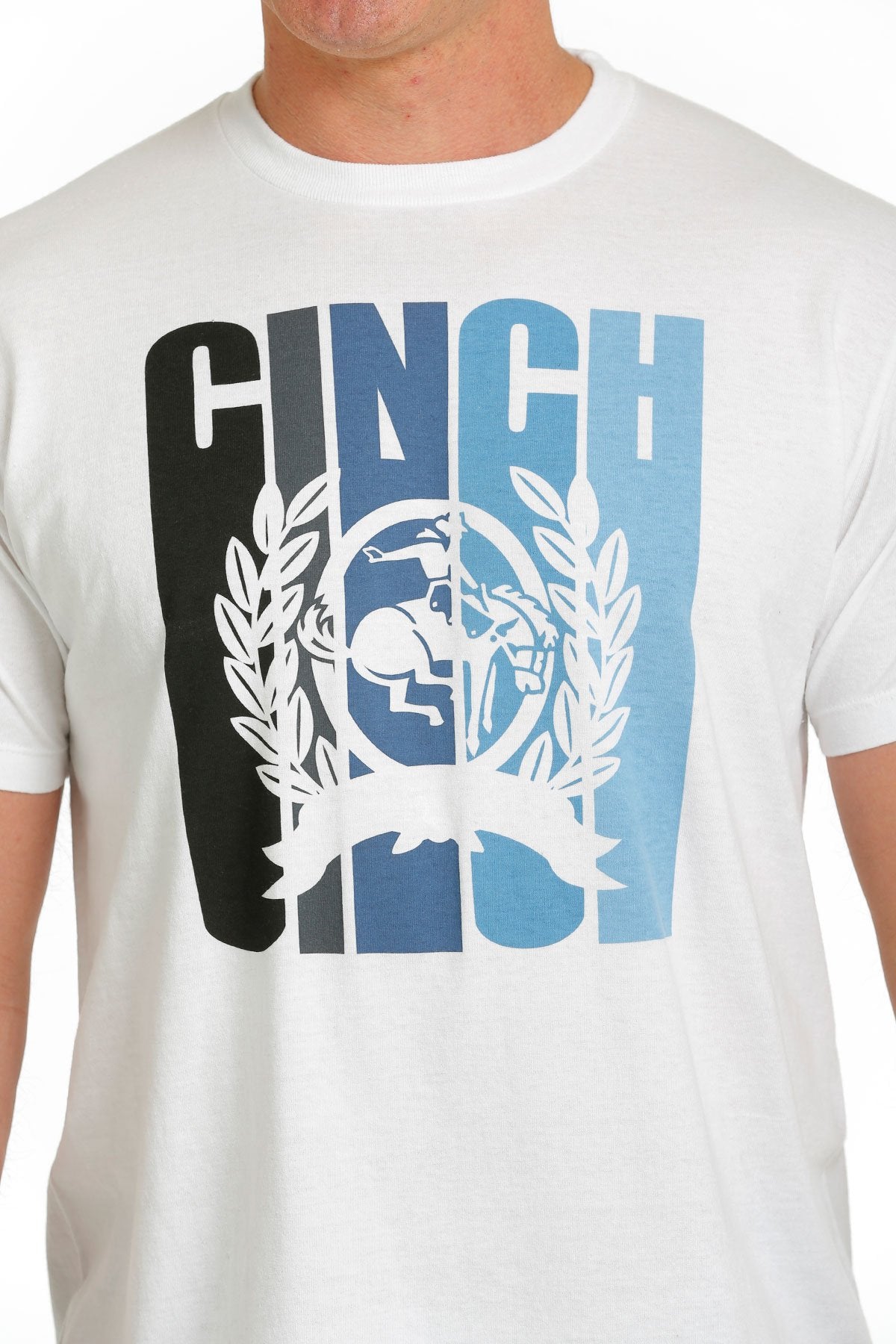 MEN'S CINCH DENIM TEE - WHITE