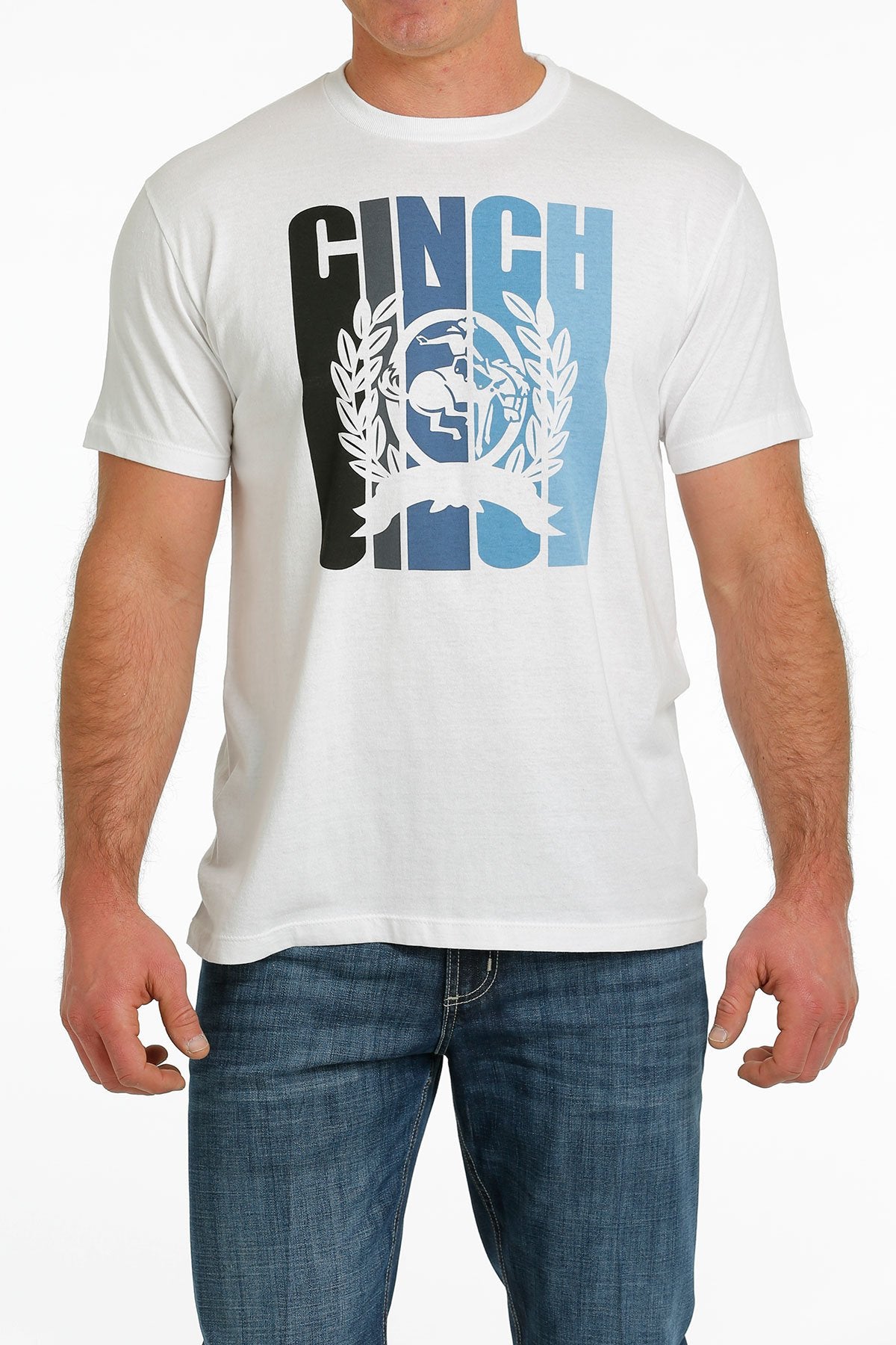 MEN'S CINCH DENIM TEE - WHITE