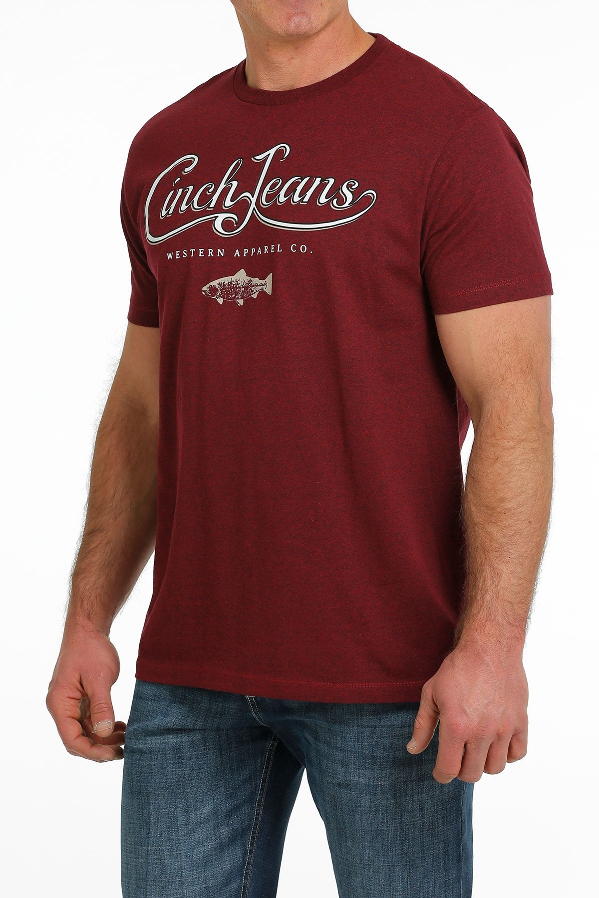 MEN'S CINCH BURGUNDY T-SHIRT