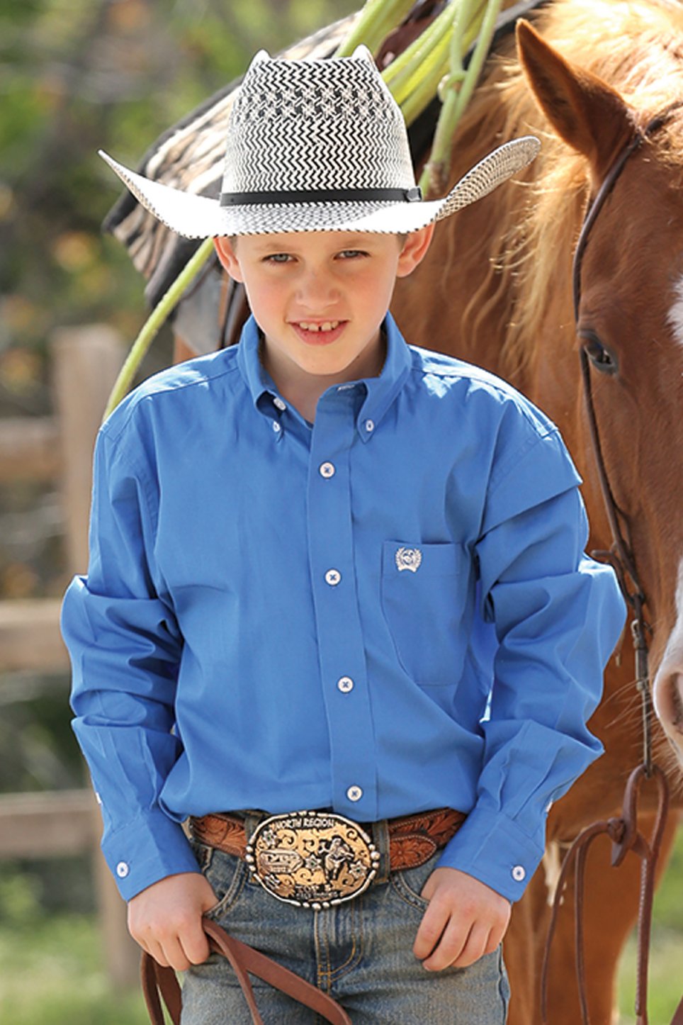 BLUE SOLID TWILL BUTTON DOWN
