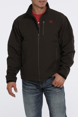 MEN'S LINED BONDED JACKET - BROWN