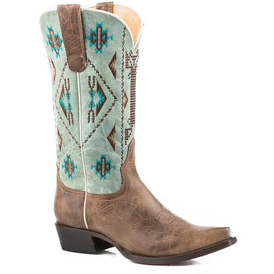 Flex out west (brown americana wide calf boot)