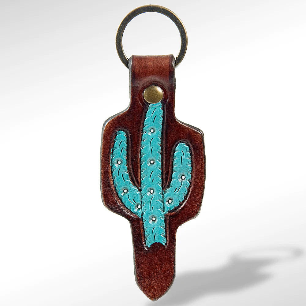 American Darling Hand Tooled Leather Keychains