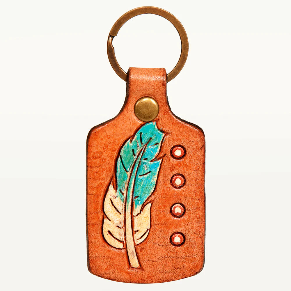 American Darling Hand Tooled Leather Keychains