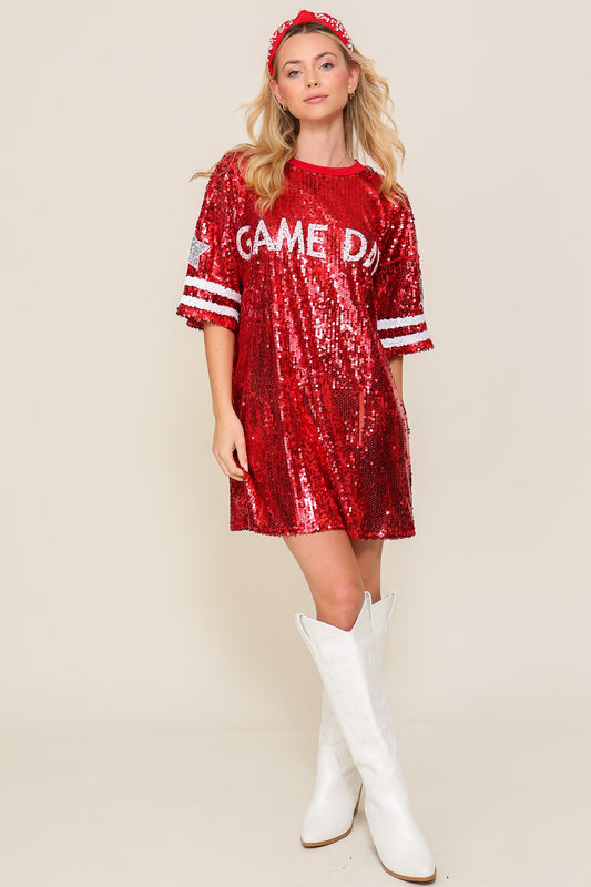 Game Day Oversized Sequin Dress/Top