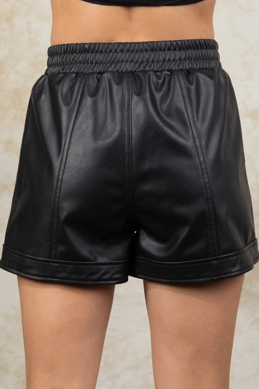 Maggie Leather Shorts