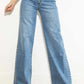 PEARL TRIMMED WIDE LEG JEANS