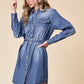 LIGHT DENIM SHIRT DRESS