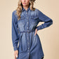 LIGHT DENIM SHIRT DRESS