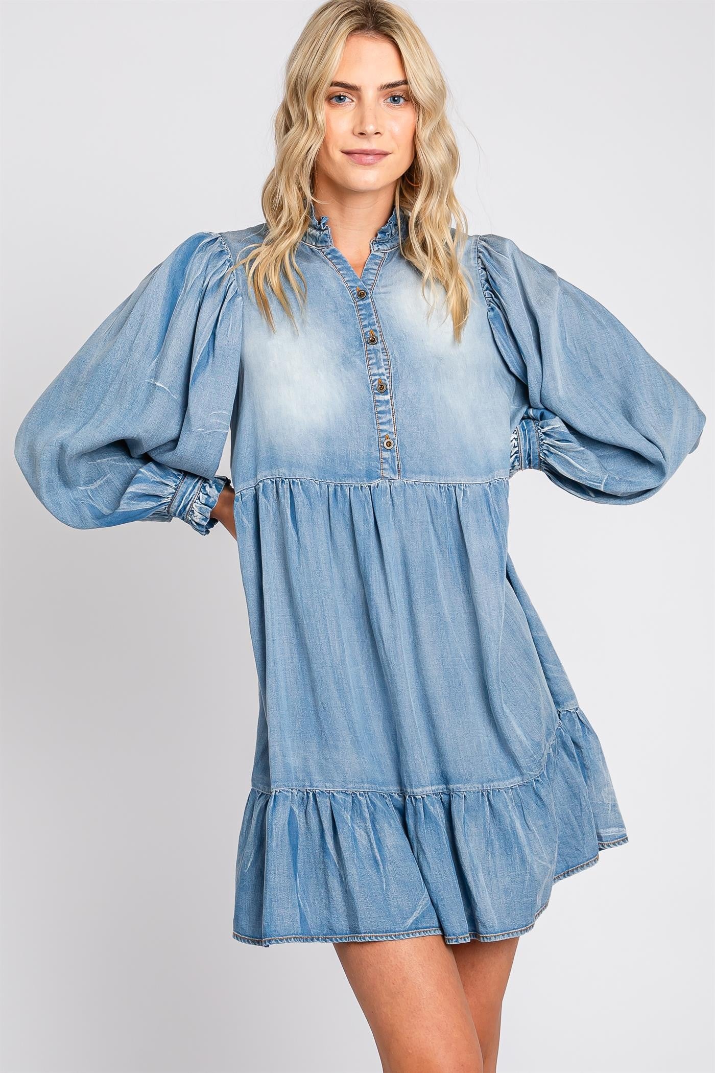 Kelsey Denim Babydoll Dress