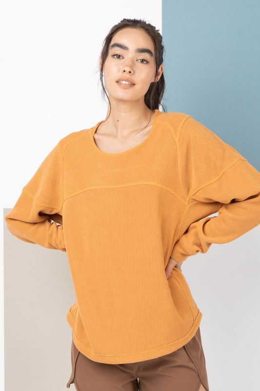 Oversized Solid Color  Knit Top