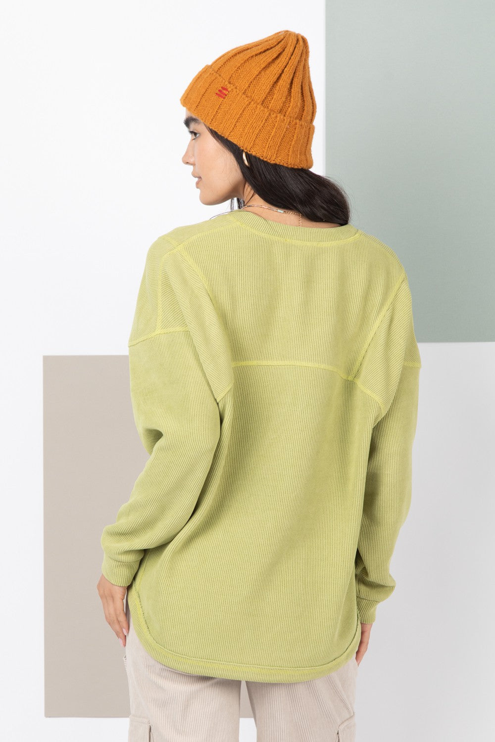 Oversized Solid Color  Knit Top (3) colors