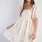 IVORY TEXTURED ORGANZA WOVEN DRESS