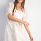 IVORY TEXTURED ORGANZA WOVEN DRESS