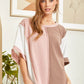 COLOR BLOCK DROP SLEEVE TUNIC (3 Colors)