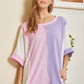 COLOR BLOCK DROP SLEEVE TUNIC (3 Colors)