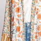 Floral and Stripe Mixed Print Kimono Duster
