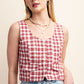 Checkered Pearl Snap Vest (multiple colors)