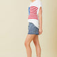 American Flag Sweater Top (White)