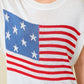 American Flag Sweater Top (White)