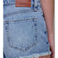 Medium Wash Classic 3" Heavily Frayed Shorts
