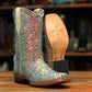 Girl's Mermaid Cowgirl-Blue Glitter Boot