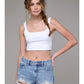 Medium Wash Classic 3" Heavily Frayed Shorts