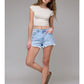 Light Wash Classic 3" Frayed Shorts