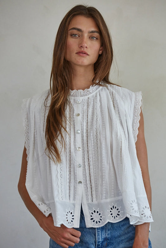Precious Pearl Button Down