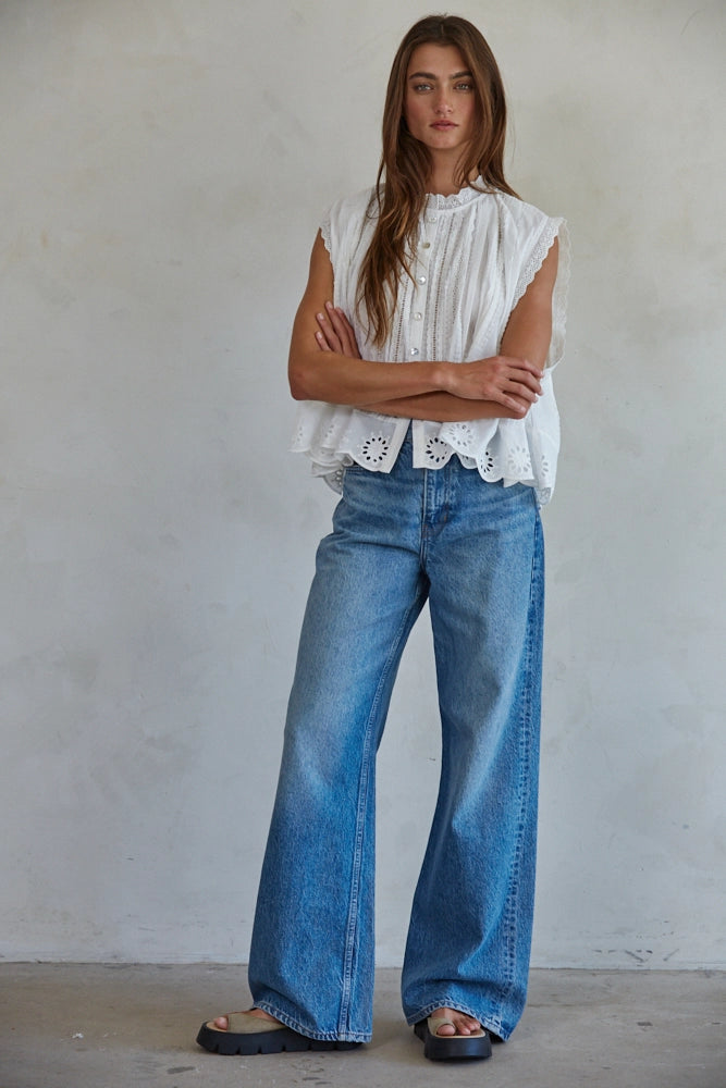 Precious Pearl Button Down