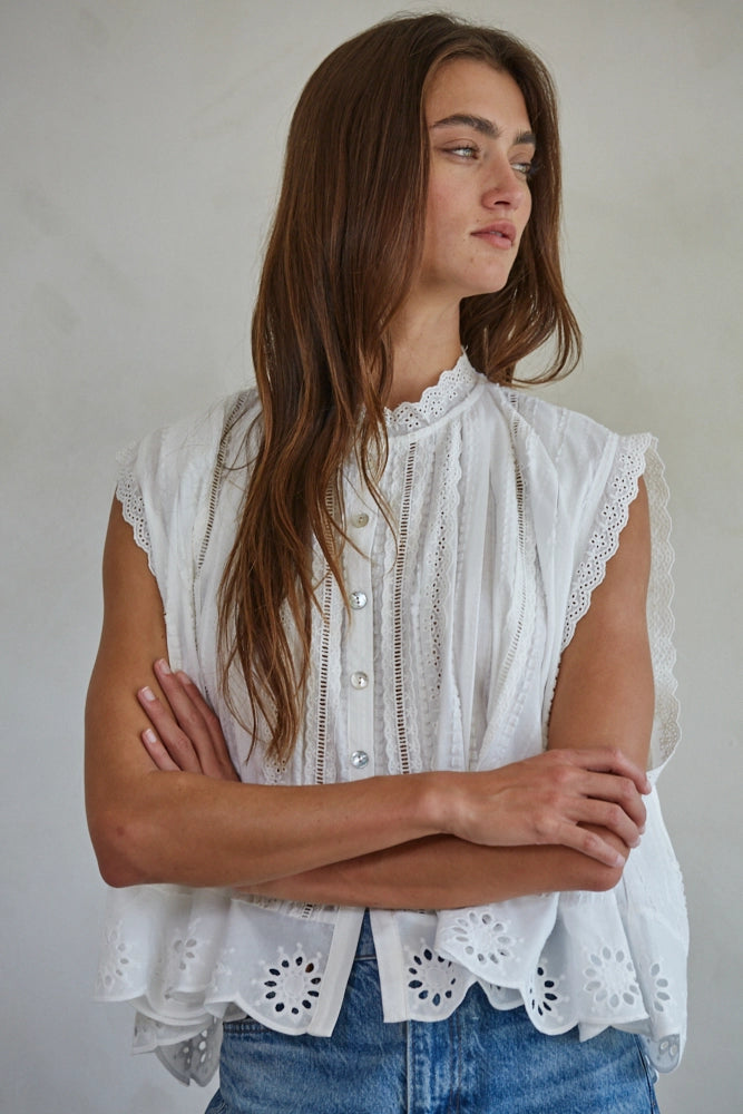 Precious Pearl Button Down