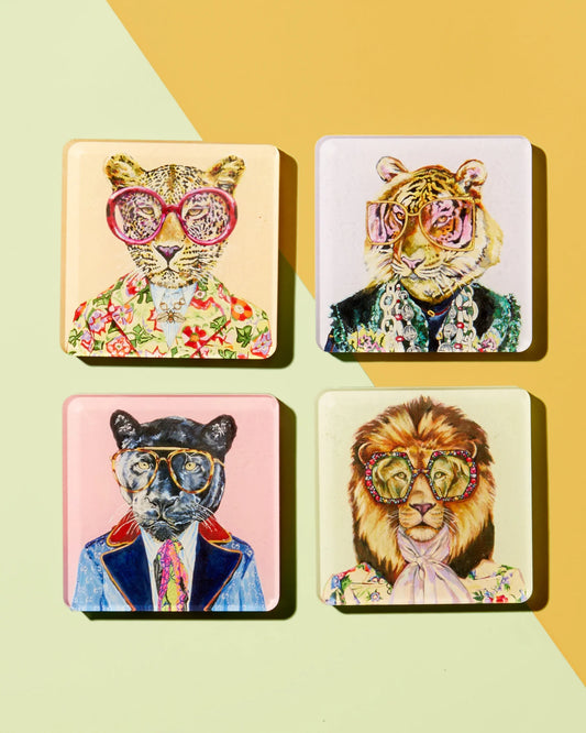 Big Cats | Tart by Taylor | Set of 4 Coasters