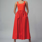 Elegant Square Neck Midi
