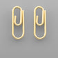 Brass Oval Shape Earrings