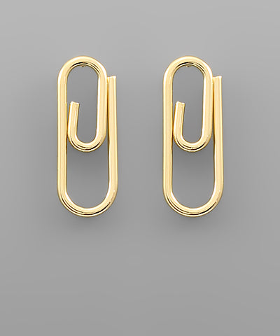 Brass Oval Shape Earrings