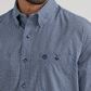 Wrangler Mens George Strait Blue Burst Print Button-Down Shirt - 112338107