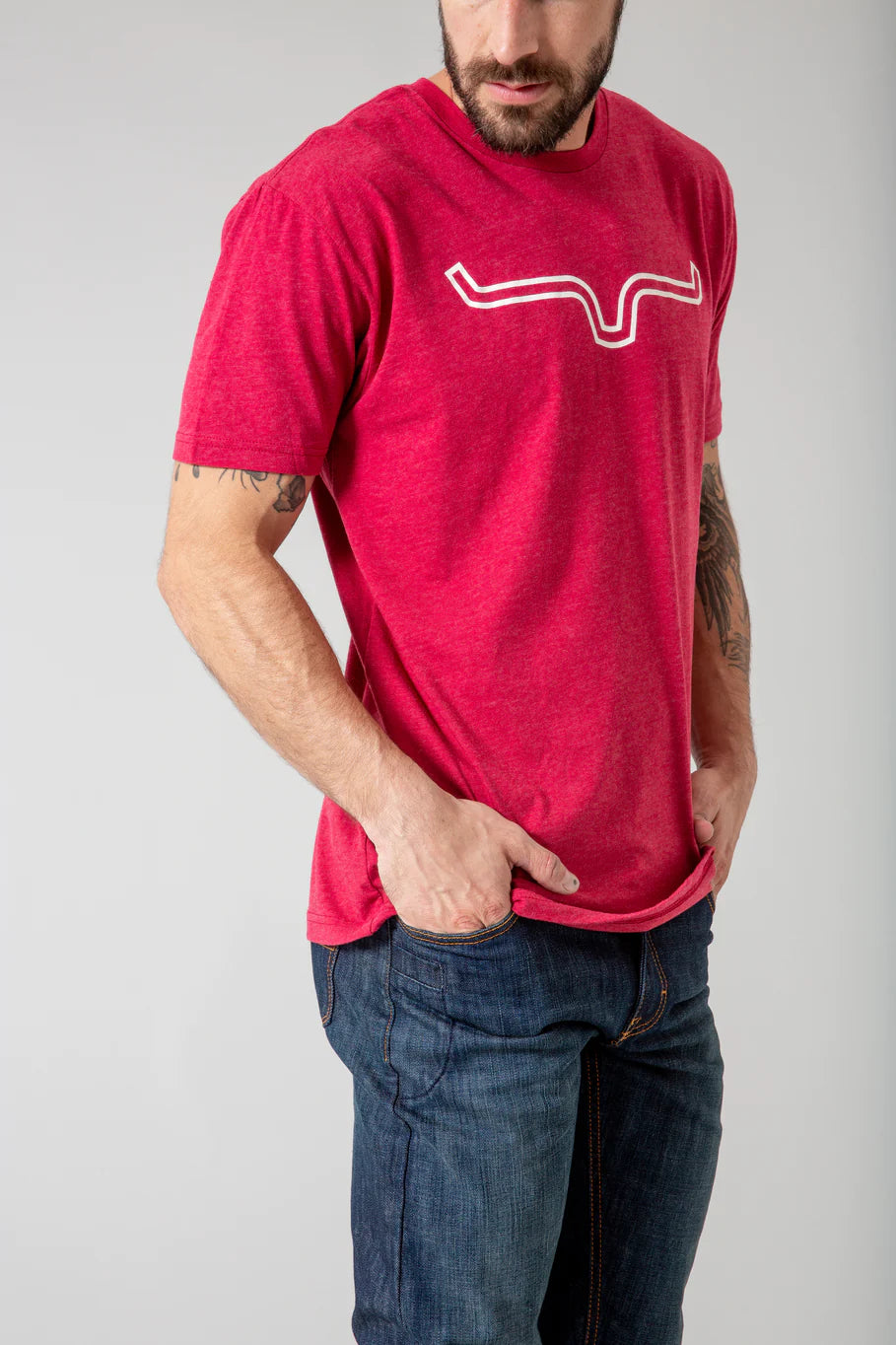 Kimes Ranch Outlier Logo Tech Short Sleeve Cardinal T-Shirt