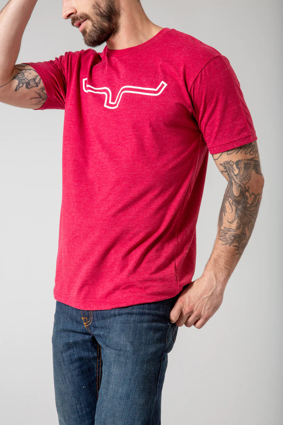 Kimes Ranch Outlier Logo Tech Short Sleeve Cardinal T-Shirt