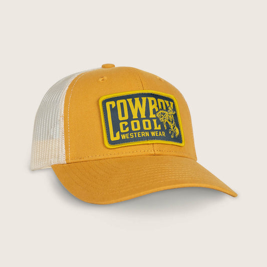 Cowboy Cool Roughrider Patch Snap Back - Mustard/Cream