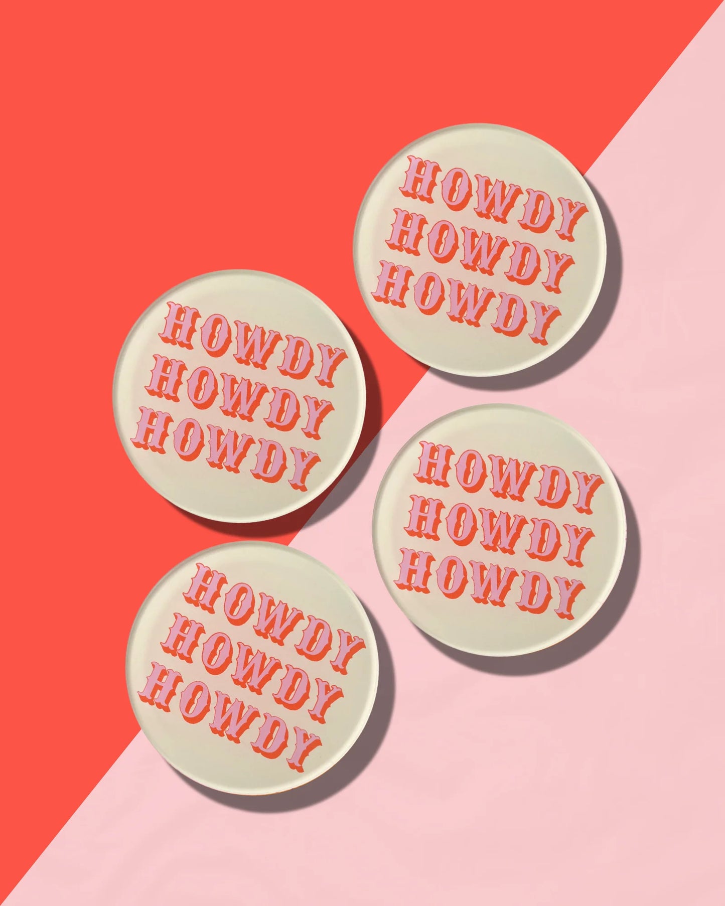 Howdy Tarte by Taylor Set of 4 Coasters