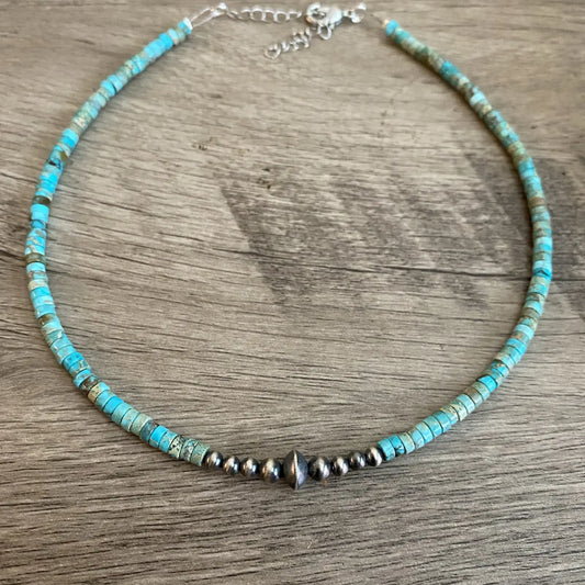 Harper Navajo/ Turquoise Pearl Choker