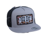 Red Dirt Hat Co. - Aztec Great White Patch - Silver/Blk 5 Panel Snapback Flat Bill