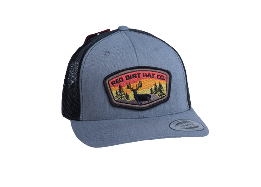 Red Dirt Hat Co. - Buck Outdoor Patch - Grey/Blk