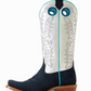 ARIAT WOMEN'S FUTURITY BOON WESTERN BOOTS | POLO BLUE ROUGHOUT / PEARLY WHITE #10046889