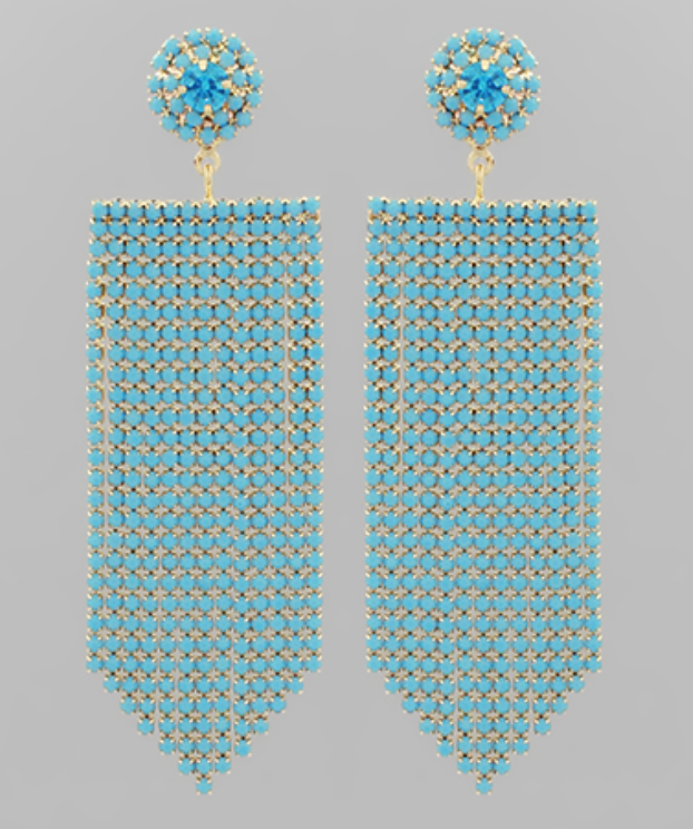 Turquoise Arrow Tassel Earrings