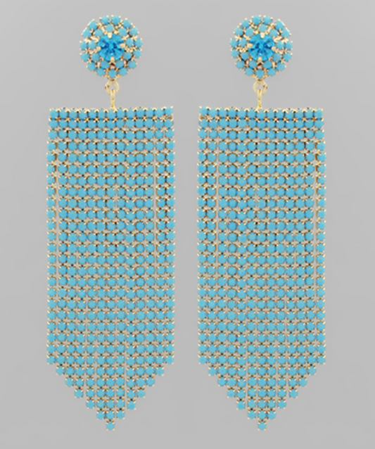 Turquoise Arrow Tassel Earrings