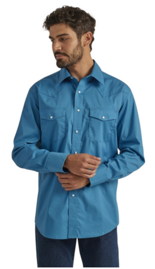 Mens Wrangler Wrinkle Resist Long Sleeve Shirt - 112337451